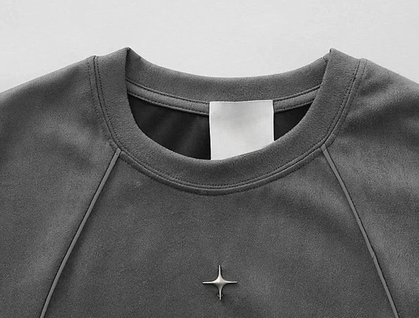 Camiseta em Suede 'North Star'