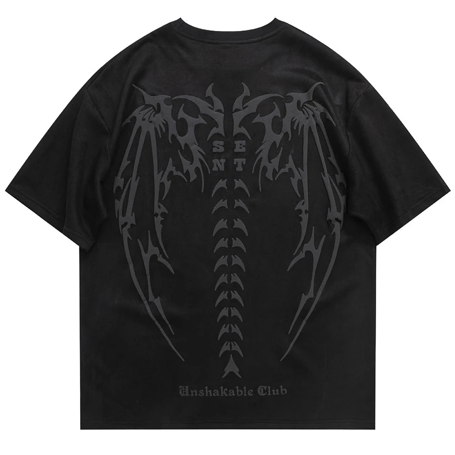 Camiseta em Suede 'Fallen Angel'